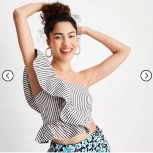 Future Collective Women's x Gabriella Karefa-Johnson Striped One Shoulder Top